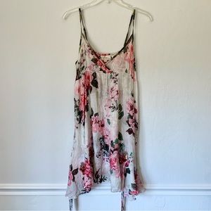 antica sartoria floral jeweled dress (size large) *made in italy